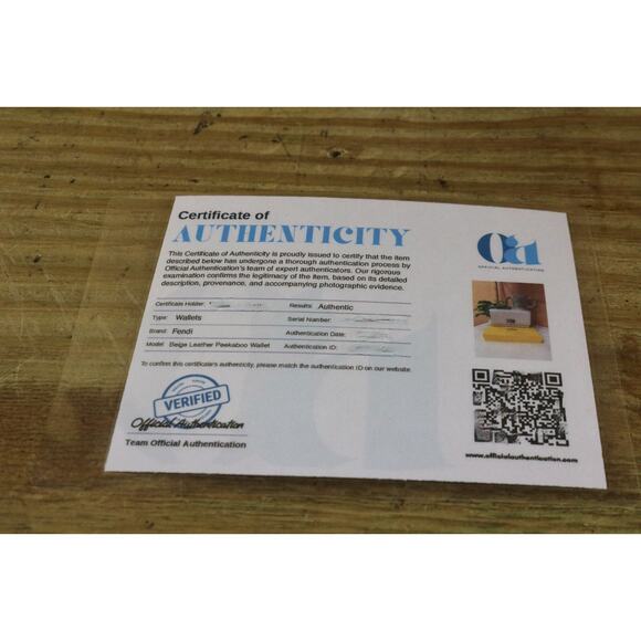 Fendi Wallet Leather Brown Gray Peekaboo Continental Certificate of Authenticity - Picture 3 of 16